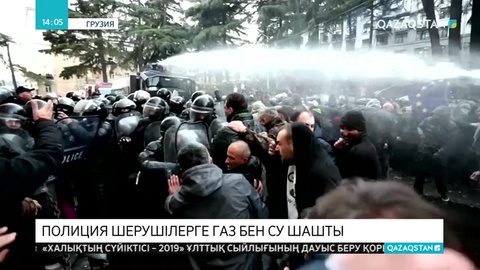 Грузияда полиция шерушілерге су мен жас ағызатын газ шашты