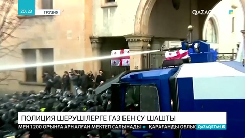 Грузия полициясы шерушілерге газ бен су шашты