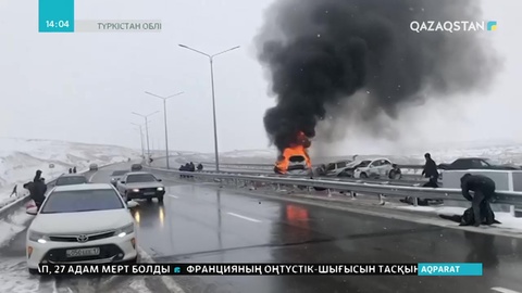 Түркістан облысында жол апатынан 15 адам зардап шекті