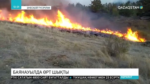 Павлодар облысындағы Баянауыл ұлттық табиғи паркінде өрт шықты