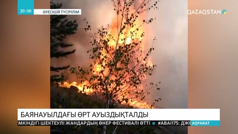 Павлодар облысындағы Баянауыл ұлттық табиғи паркінде өрт шықты
