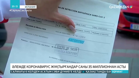 Әлемде коронавирус жұқтырғандар саны 35 миллионнан асты