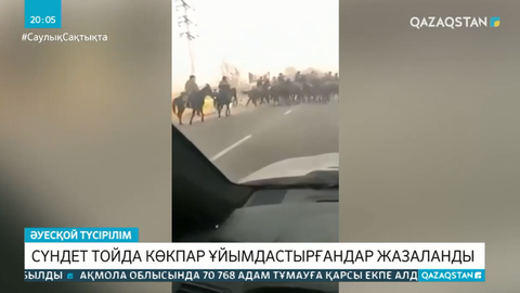 Алматы облысында сүндет тойда көкпар ұйымдастырғандар жазаланды