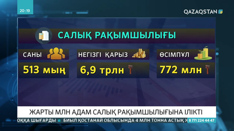 Жарты млн адам салық рақымшылығына ілікті