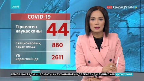 Елде вирус жұқтырғандар саны 44-ке жетті