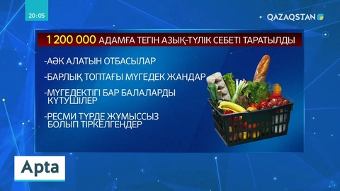 Төтенше жағдай басталғалы қандай әлеуметтік көмек түрлері қолға алынды?