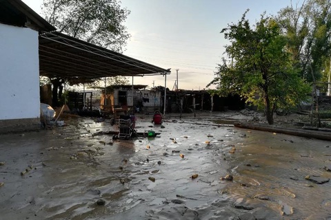 Түркістан облысында толассыз жауған жаңбыр мен су деңгейінің көтерілуінен ауылдарды су басты