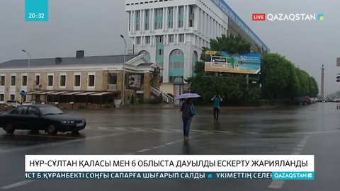 Еліміз бойынша 6 облыста алдағы күндерге дауылды ескерту жарияланды