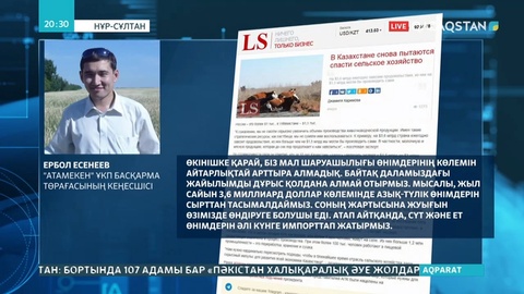 Ауыл шаруашылығы саласы импортқа тәуелділіктен қашан арылады?