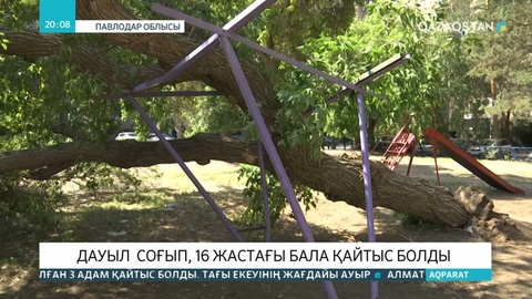 Павлодарда дауылдан ғимараттардың шатыры құлап, бір бала мерт болды