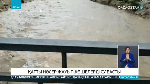Форт-Шевченко қаласында нөсер саладрынан көшелерді су басты