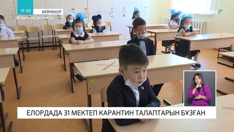Елордада 31 мектеп карантин талаптарын бұзған