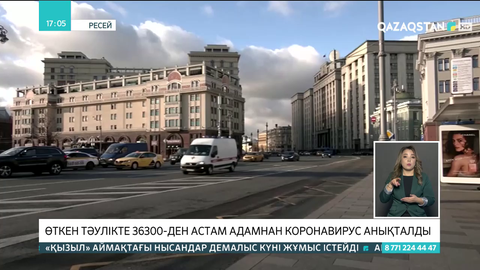 Ресейде өткен тәулікте 36300-ден астам адамнан коронавирус анықталды