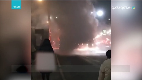 Нұр-Сұлтанда автобус жанып кетті