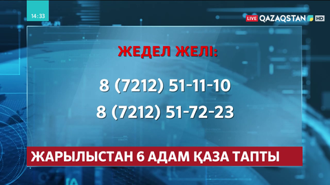 Шахтада болған оқиғаға байланысты жедел желі іске қосылды