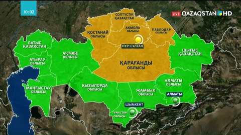 Елімізде «қызыл» аймақта ешбір өңір жоқ