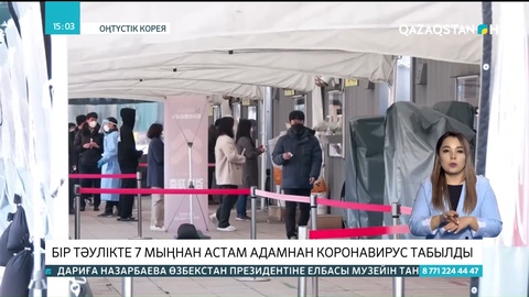 Оңтүстік Кореяда бір тәулікте 7 мыңнан астам адамнан коронавирус анықталды