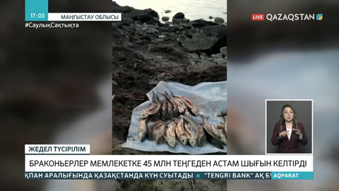 Маңғыстауда мемлекетке 45 млн теңгеден астам шығын келтірген браконьерлер ұсталды