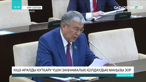 Кіші Аралды құтқару үшін заңнамалық қолдаудың маңызы зор