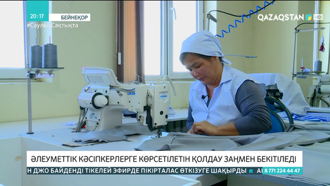 Әлеуметтік кәсіпкерлерге көрсетілетін қолдау заңмен бекітіледі