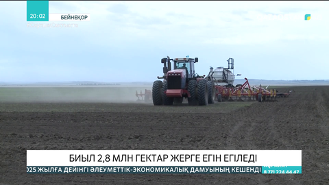 Биыл 2,8 млн гектар жерге егін егіледі