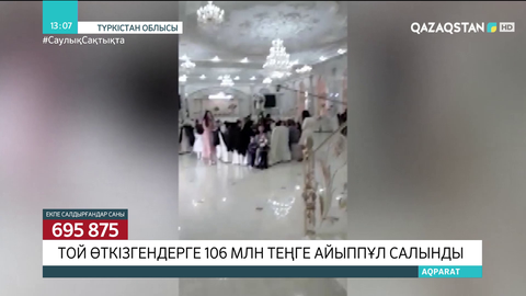 Түркістан облысында той өткізгендерге 106 млн теңге айыппұл салынды