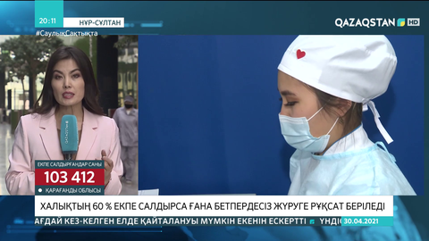 Халықтың 60 % екпе салдырса ғана бетпердесіз жүруге рұқсат беріледі