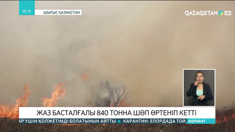 Шығыс Қазақстанда жаз басталғалы 840 тонна шөп өртеніп кетті