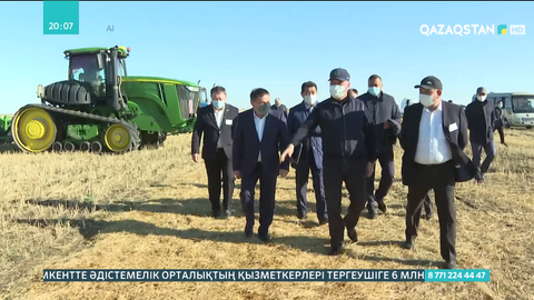 Асқар Мамин Ақмола облысындағы күзгі дала жұмыстарының барысын тексерді