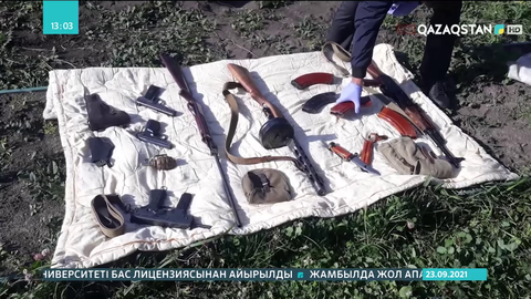 Риддер тұрғынының үйінен бірнеше қару-жарақ табылды