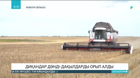 Ақмола облысының диқандары дәнді-дақылдарды орып алды