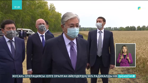 Президент СҚО-дағы егін жинау науқанының барысымен танысты