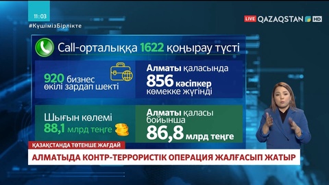 Алматыда контр-террористік операция жалғасып жатыр