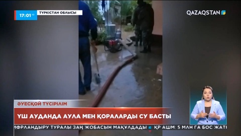 Түркістан облысының үш ауданында аулалар мен қораларды су басты