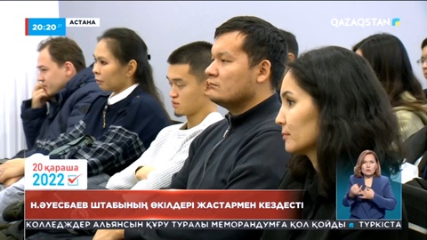 Сайлау-2022: Нұрлан Әуесбаев штабының өкілдері Астанада жастармен кездесті