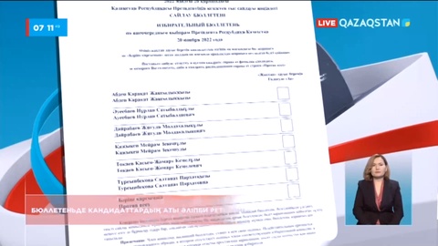 Бюллетеньде кандидаттардың аты-жөні әліпби реті бойынша жазылған