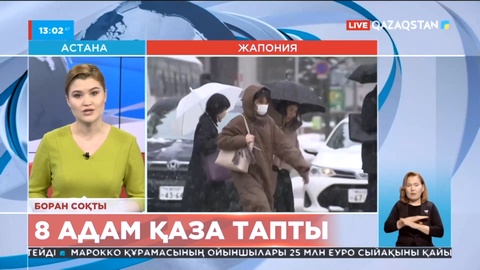 Жапонияда қатты боран соғып, 8 адам қаза тапты