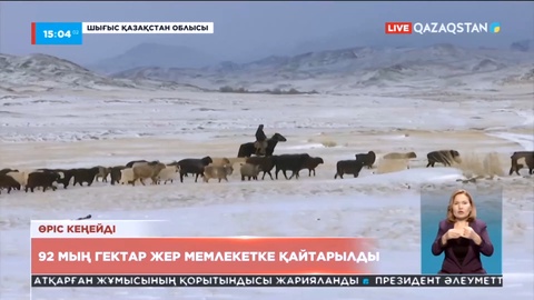 Шығыс Қазақстанда 92 мың гектар жер мемлекетке қайтарылды