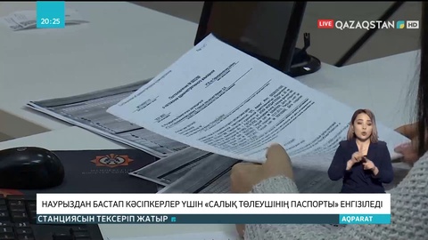 Наурыздан бастап кәсіпкерлер үшін «салық төлеушінің паспорты» енгізіледі