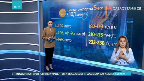 Елде былтыр бензин экспорты 5 есе азайған