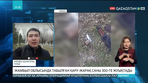 Жамбыл облысында табылған қару-жарақ саны 300-ге жуықтады