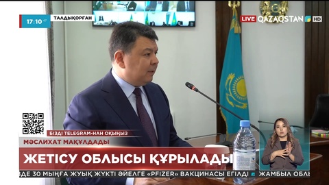 Қанат Бозымбаев Жетісу және Алматы облыстарының қалай бөлінетінін айтты