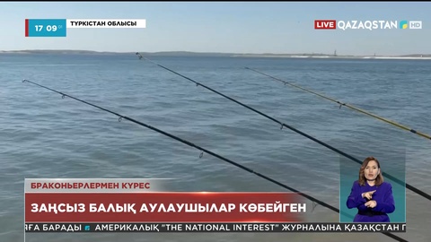 Түркістан облысында заңсыз балық аулаушылар көбейген