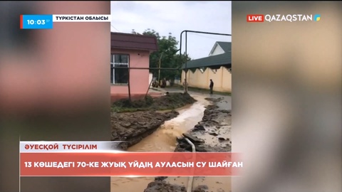 Қазығұрт ауданында 13 көшедегі 70-ке жуық үйдің ауласын су шайған