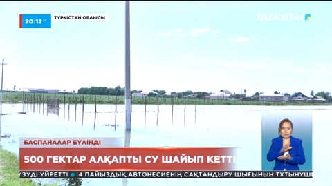 Түркістан облысында 500 гектар алқапты су шайып кетті