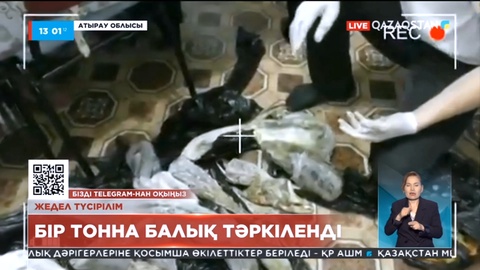 Атырау облысында бір тонна балық тәркіленді
