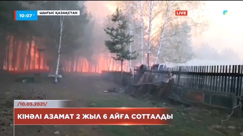 Риддердегі орман өртіне кінәлі азамат 2 жыл 6 айға бас бостандығынан айырылды