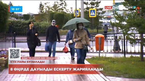 Еліміздің 8 өңірінде дауылды ескерту жарияланды