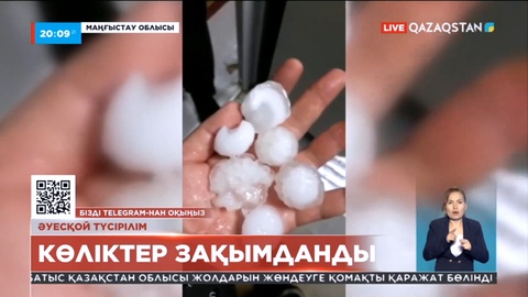 Маңғыстау облысында бұршақ жауды