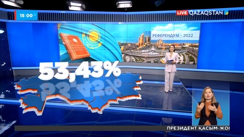 Референдумға қатысуға құқылы халықтың 53,43 пайызы дауыс берді